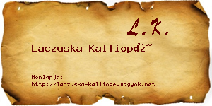 Laczuska Kalliopé névjegykártya
